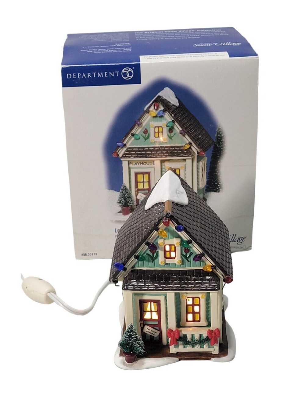 Department 56 Snow Village “Let’s Play House” Lighted House w/ Box Ceramic